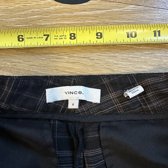 Women's Vince. Black & gray Plaid Wide Leg Pants Size 8 Baggy Dress Casual - Picture 7 of 11
